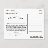 Het moderne Chevron Wedding Collectie - Roze & gri Briefkaart (Achterkant)