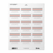 Het moderne Chevron Wedding Collectie - Roze & gri Etiket (Full Sheet)