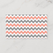 Het moderne Chevron Wedding Collectie - Roze & gri Informatiekaartje (Achterkant)
