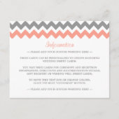 Het moderne Chevron Wedding Collectie - Roze & gri Informatiekaartje (Voorkant)