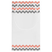 Het moderne Chevron Wedding Collectie - Roze & gri Klein Cadeauzakje (Achterkant)