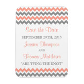 Het moderne Chevron Wedding Collectie - Roze & gri Magneet (Verticaal)