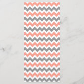 Het moderne Chevron Wedding Collectie - Roze & gri Menu (Achterkant)