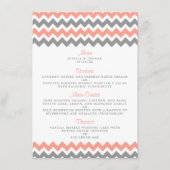 Het moderne Chevron Wedding Collectie - Roze & gri Menu (Voorkant)