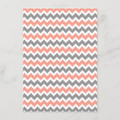 Het moderne Chevron Wedding Collectie - Roze & gri Menu (Achterkant)