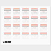 Het moderne Chevron Wedding Collectie - Roze & gri Vierkante Sticker (Vel)
