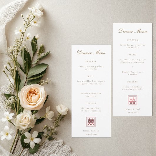 Het moderne Chinees Berichten Menu van het Dubbele