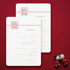 Het moderne Chinees Berichten Menu van het Dubbele Kaart