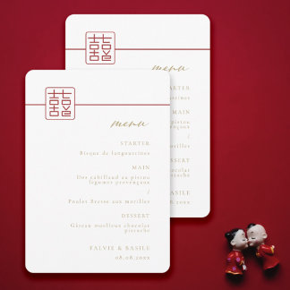 Het moderne Chinees Berichten Menu van het Dubbele Kaart