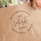 Het moderne Circulaire Adres van de Naam van de Fa Zelfinktende Stempel