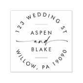 Het moderne Circulaire Adres van de Weddenschap va Zelfinktende Stempel (Design)