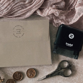 Het moderne Circulaire Adres van de Weddenschap va Zelfinktende Stempel