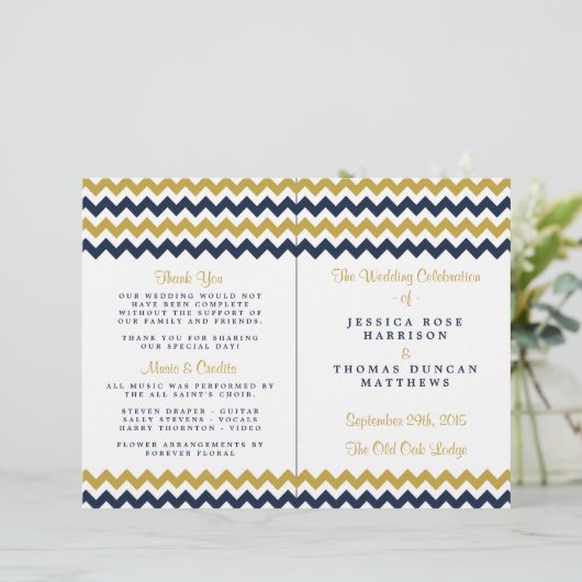 Het moderne Collectie van de Chevron Wedding - mar (Staand voorkant)