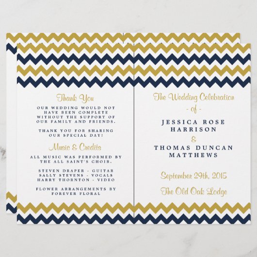 Het moderne Collectie van de Chevron Wedding - mar (Voorkant / Achterkant)