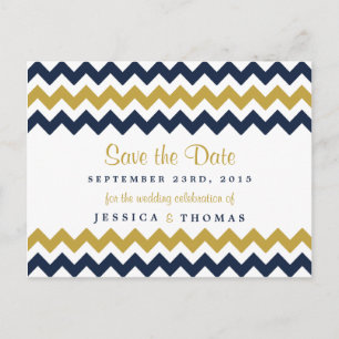 Het moderne Collectie van de Chevron Wedding - mar Aankondigingskaart