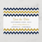 Het moderne Collectie van de Chevron Wedding - mar Aankondigingskaart (Voorkant)