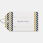 Het moderne Collectie van de Chevron Wedding - mar Cadeaulabel (Achterkant Horizontaal)