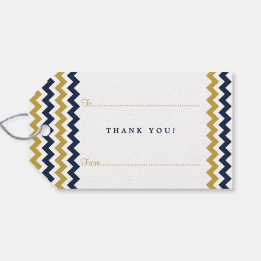 Het moderne Collectie van de Chevron Wedding - mar Cadeaulabel (Achterkant Horizontaal)