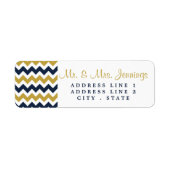 Het moderne Collectie van de Chevron Wedding - mar Etiket (Voorkant)