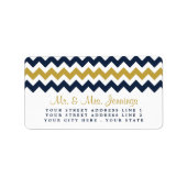 Het moderne Collectie van de Chevron Wedding - mar Etiket (Voorkant)