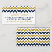 Het moderne Collectie van de Chevron Wedding - mar Informatiekaartje (Voorkant / Achterkant)