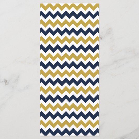 Het moderne Collectie van de Chevron Wedding - mar Menu (Achterkant)