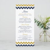 Het moderne Collectie van de Chevron Wedding - mar Menu (Staand voorkant)