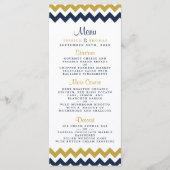 Het moderne Collectie van de Chevron Wedding - mar Menu (Voorkant)