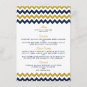 Het moderne Collectie van de Chevron Wedding - mar Menu (Voorkant)