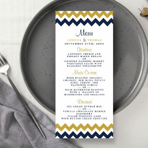 Het moderne Collectie van de Chevron Wedding - mar Menu