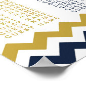 Het moderne Collectie van de Chevron Wedding - mar Poster (Hoek)