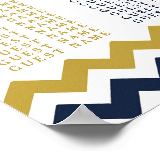 Het moderne Collectie van de Chevron Wedding - mar Poster (Hoek)