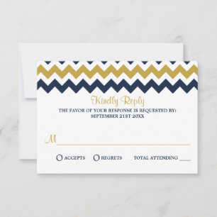 Het moderne Collectie van de Chevron Wedding - mar RSVP Kaartje