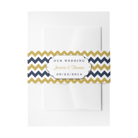 Het moderne Collectie van de Chevron Wedding - mar Uitnodigingen Wikkel (Voorkant Voorbeeld)