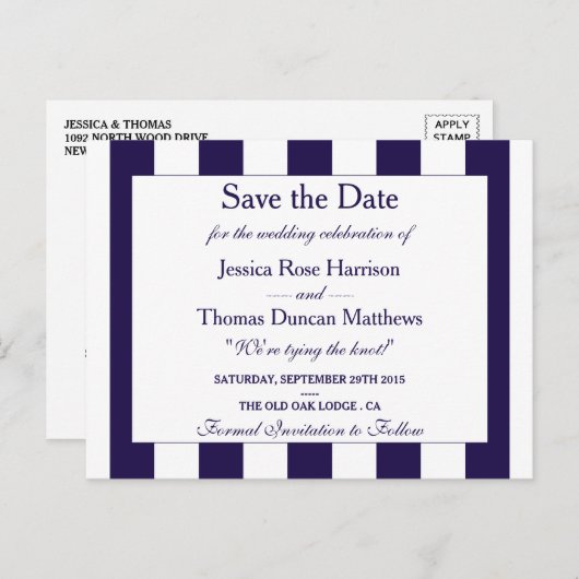 Het moderne Collectie van de marineslag Aankondigingskaart (Voorkant / Achterkant)