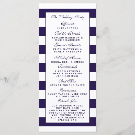 Het moderne Collectie van de marineslag Programmakaart (Achterkant)