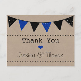 Het moderne Collectie van het Blauwe Bunting Weddi Briefkaart