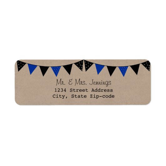 Het moderne Collectie van het Blauwe Bunting Weddi Etiket (Voorkant)