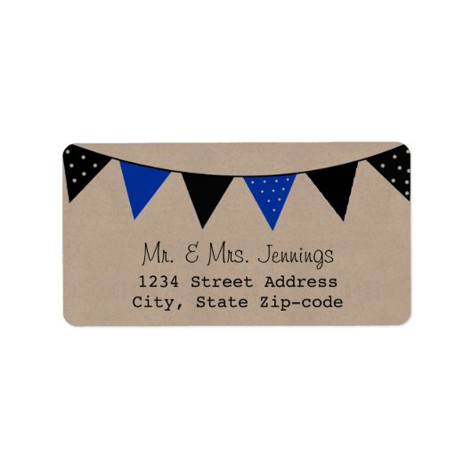 Het moderne Collectie van het Blauwe Bunting Weddi Etiket (Voorkant)