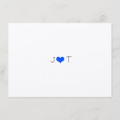 Het moderne Collectie van het Blauwe Bunting Weddi Informatiekaartje (Achterkant)