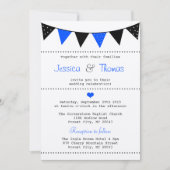 Het moderne Collectie van het Blauwe Bunting Weddi Kaart (Voorkant)