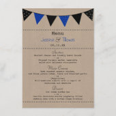 Het moderne Collectie van het Blauwe Bunting Weddi Menu (Voorkant)