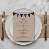 Het moderne Collectie van het Blauwe Bunting Weddi Menu