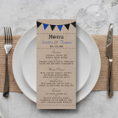 Het moderne Collectie van het Blauwe Bunting Weddi Menu