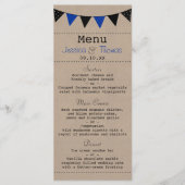 Het moderne Collectie van het Blauwe Bunting Weddi Menu (Voorkant)