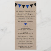 Het moderne Collectie van het Blauwe Bunting Weddi Programmakaart (Voorkant)