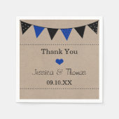 Het moderne Collectie van het Blauwe Bunting Weddi Servet (Voorkant)