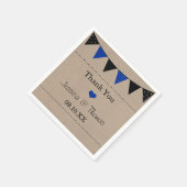 Het moderne Collectie van het Blauwe Bunting Weddi Servet (Hoek)