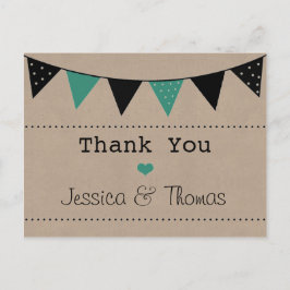 Het moderne Collectie van het Bunting Wedding van  Briefkaart