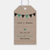 Het moderne Collectie van het Bunting Wedding van  Cadeaulabel (Voorkant)